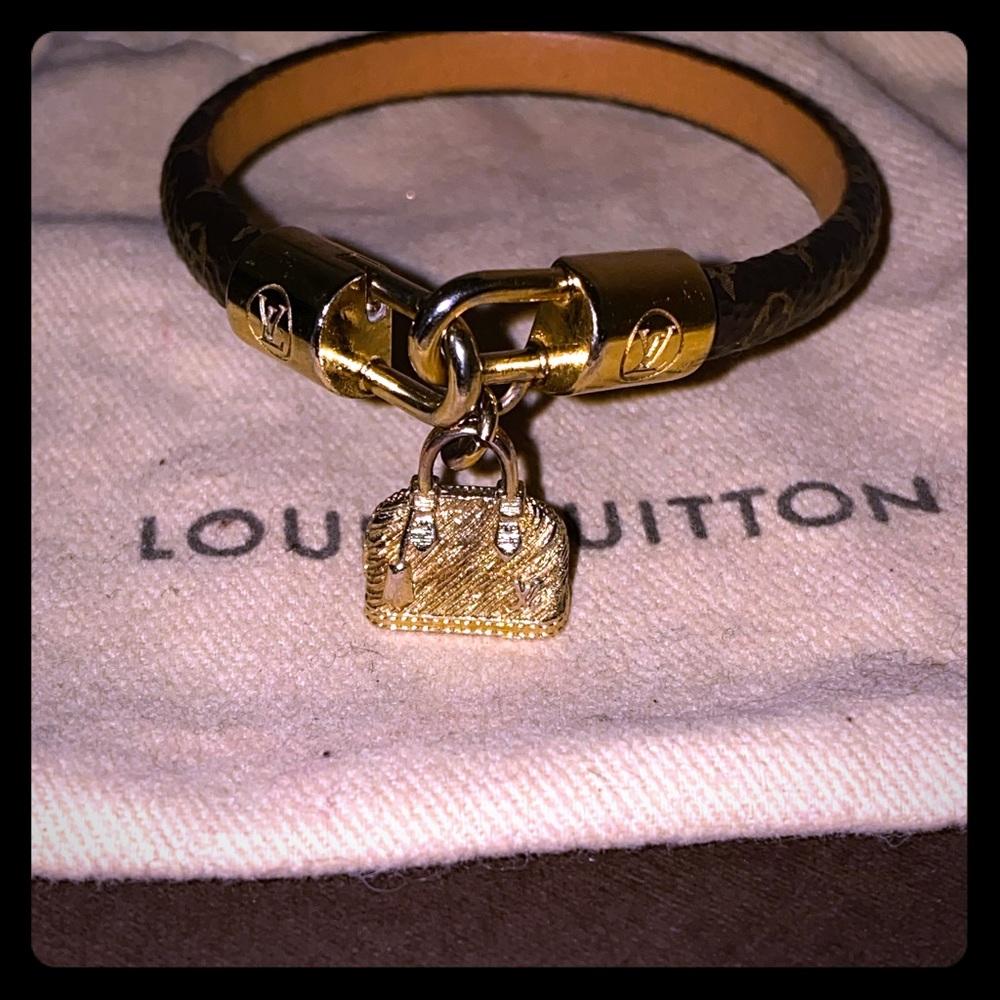 Authentic LV Bracelet with LV Bag Charm